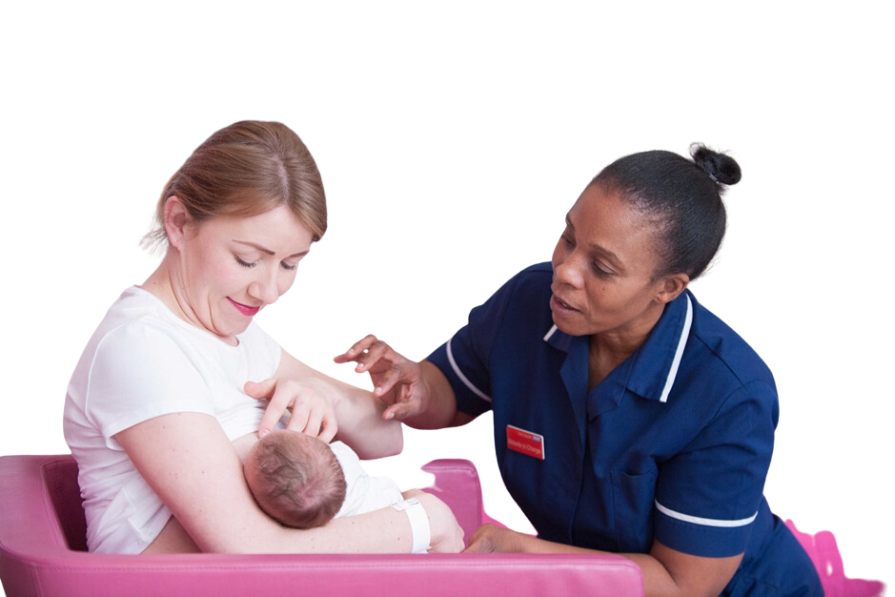 Baby and healthcare professional visting the baby