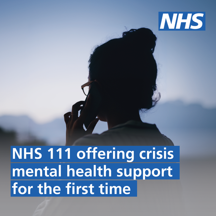 NHS 111 offering crisis mental health support for the first time