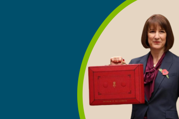 Chancellor Rachael Reeves holding the budget briefcase as the Autumn Budget 2024 is announced.
