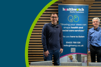Tom Gordon, Liberal Democrat MP for Harrogate and Knaresborough, pictured with Ashley Green, Chief Executive of Healthwatch North Yorkshire